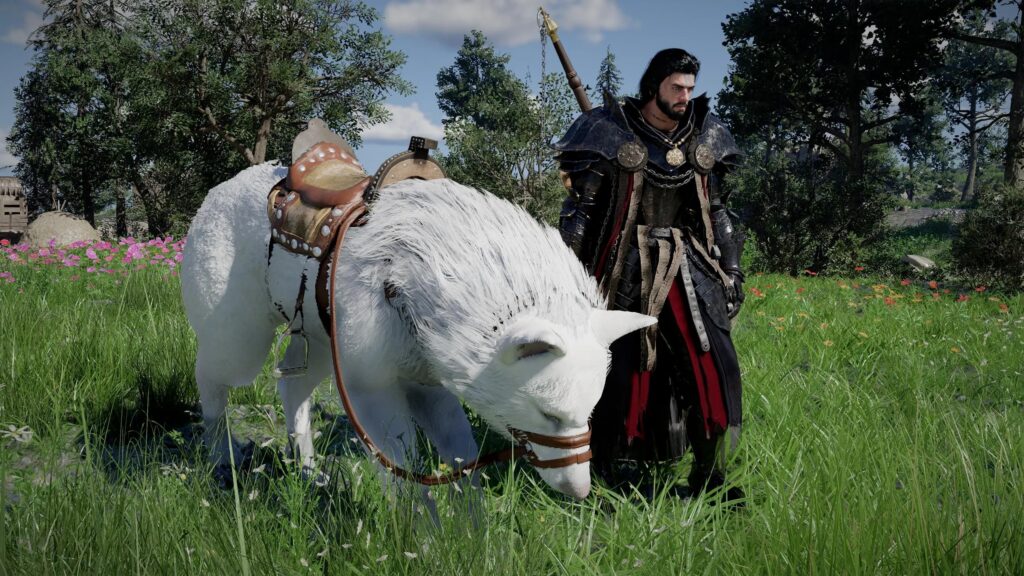 silver fang wolf mount in crimson desert